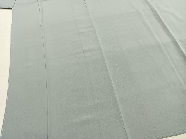 平和屋着物●上質な色無地　薄雲鼠色　正絹　逸品　未使用　AABK1453fy