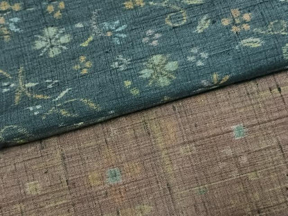 平和屋着物●小千谷紬　百柄　正絹　逸品　AABK1457fy