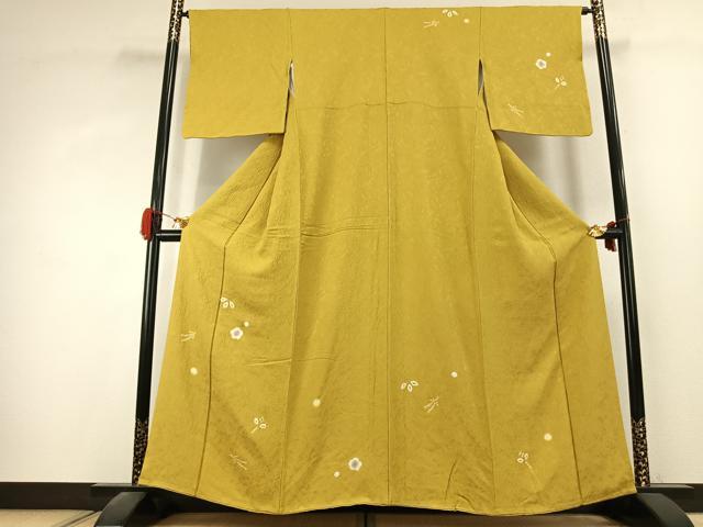 平和屋着物●訪問着　絞り　舞花文　金彩　正絹　逸品　AABK1459fy