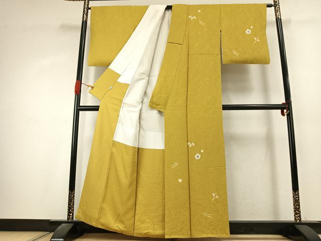 平和屋着物●訪問着　絞り　舞花文　金彩　正絹　逸品　AABK1459fy