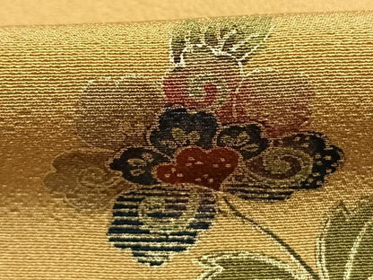 平和屋着物●上質な小紋　草花文　金彩　正絹　逸品　AABK1464fy