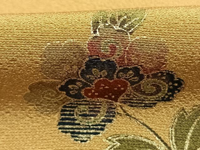 平和屋着物●上質な小紋　草花文　金彩　正絹　逸品　AABK1464fy