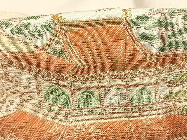 平和屋着物●豪華色留袖 寿光織 風景人物文 金糸 さが美扱い 正絹 逸品 AABK1466fy