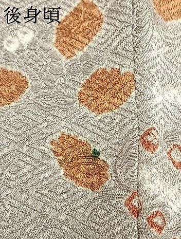 平和屋着物●訪問着　絞り　刺繍　草花文　金彩　正絹　逸品　AABK1468fy