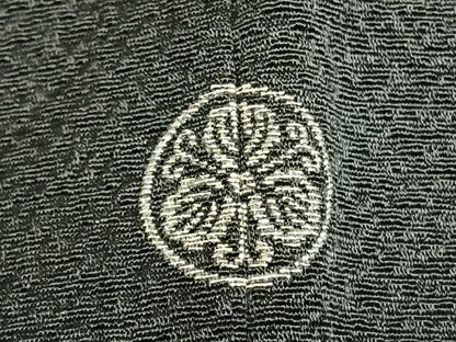平和屋着物●訪問着　作家物　舞桜文　暈し染め　黒地　金彩　正絹　逸品　未使用　AABK1473fy