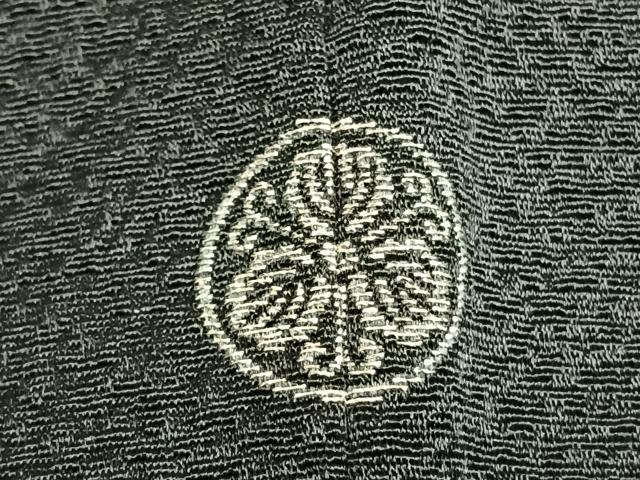 平和屋着物●訪問着　作家物　舞桜文　暈し染め　黒地　金彩　正絹　逸品　未使用　AABK1473fy