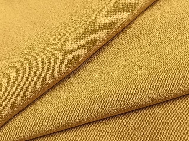 平和屋着物●上質な色無地　山吹茶色　正絹　逸品　未使用　AABK1474fy