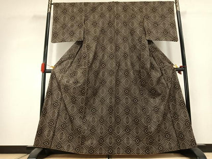 平和屋着物●本場大島紬　龍郷絣　正絹　逸品　AABK1477fy