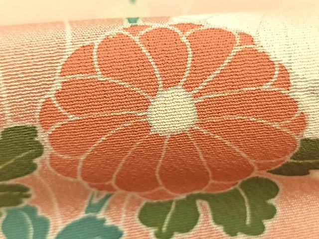平和屋着物●訪問着　友禅　扇面花文　暈し染め　金彩　正絹　逸品　未使用　AABK1480fy