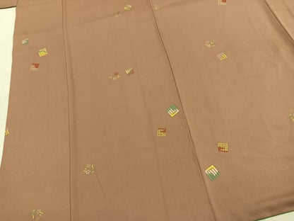 平和屋着物●上質な小紋　源氏香　花唐草文　正絹　逸品　AABK1484fy