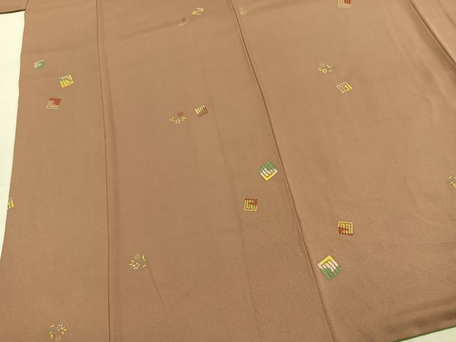 平和屋着物●上質な小紋　源氏香　花唐草文　正絹　逸品　AABK1484fy