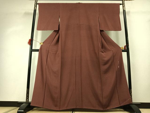 平和屋着物●伝統工芸士　保科土山　江戸小紋　花尽くし　正絹　逸品　AABK1488fy