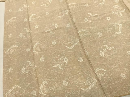 平和屋着物●人間国宝　南部芳松　突彫り　小紋　花蝶文　正絹　逸品　AABK1491fy