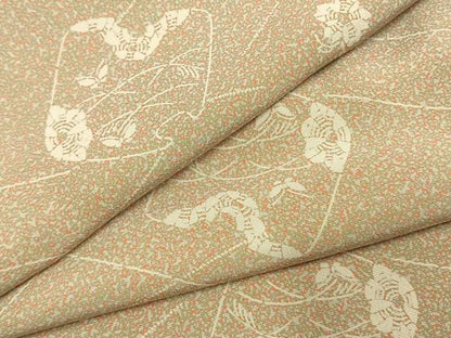 平和屋着物●人間国宝　南部芳松　突彫り　小紋　花蝶文　正絹　逸品　AABK1491fy