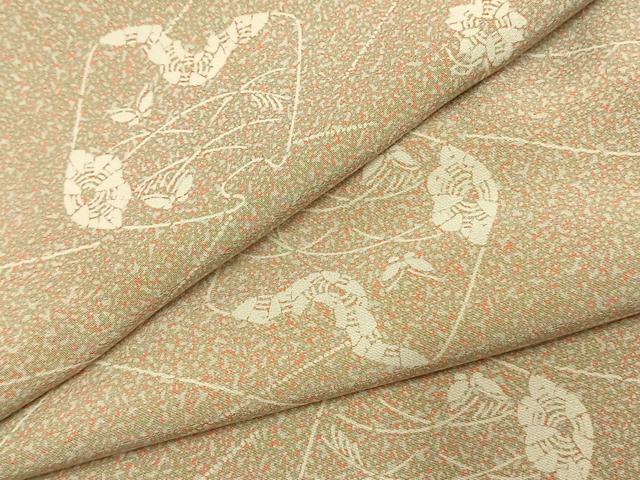 平和屋着物●人間国宝　南部芳松　突彫り　小紋　花蝶文　正絹　逸品　AABK1491fy