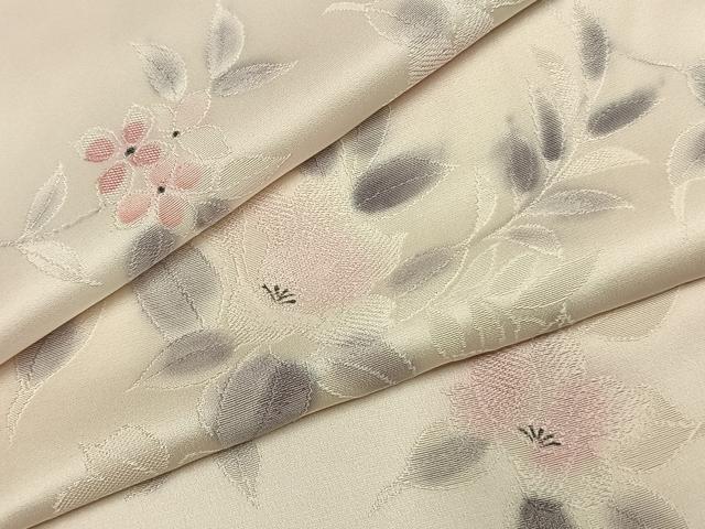 平和屋着物●上質な小紋　地紋起こし　草花文　暈し染め　正絹　逸品　AABK1492fy