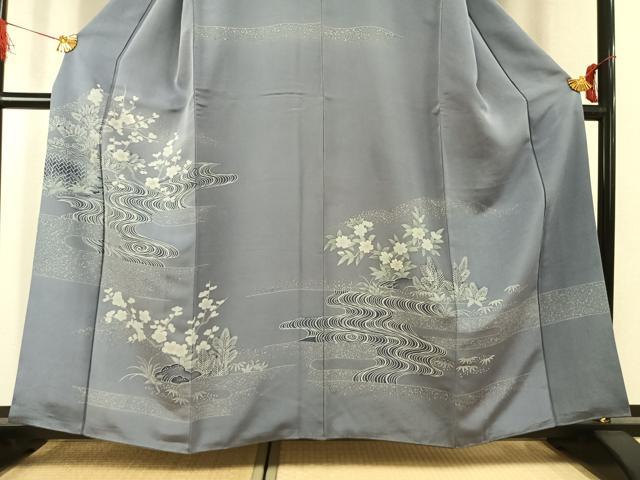 平和屋着物●訪問着　刺繍　松竹梅　金糸　金彩　正絹　逸品　AABK1493fy