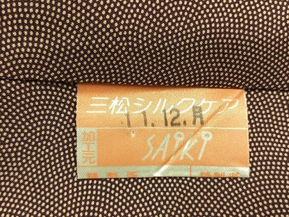 平和屋着物●結城紬　色無地　梅染色　正絹　逸品　AABK1494fy