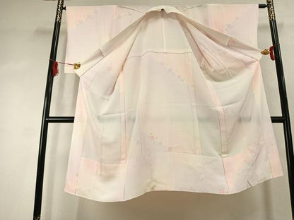 平和屋着物●長襦袢　無双仕立て　草花文　暈し染め　正絹　逸品　AABK1495fy