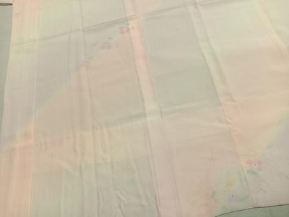 平和屋着物●長襦袢　無双仕立て　草花文　暈し染め　正絹　逸品　AABK1495fy
