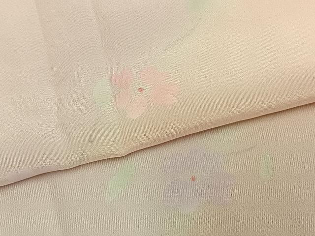 平和屋着物●長襦袢　無双仕立て　草花文　暈し染め　正絹　逸品　AABK1495fy