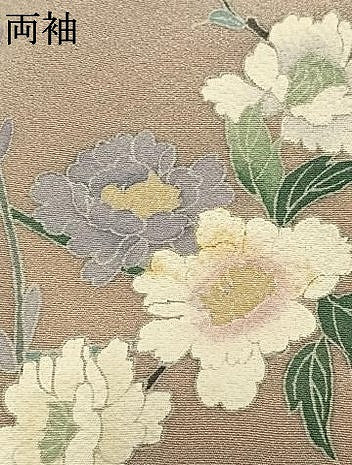 平和屋着物●訪問着　友禅　枝花文　暈し染め　ロング丈　正絹　逸品　AABK1496fy