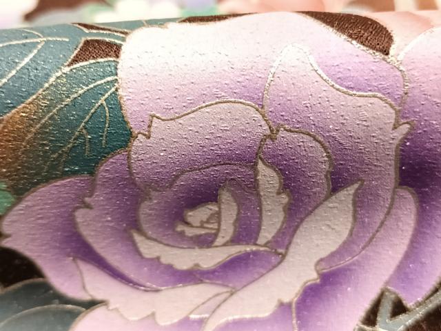 平和屋着物●豪華振袖　草花文　暈し染め　金銀彩　仮絵羽　正絹　逸品　未使用　AABK1497fy
