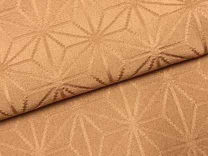 平和屋着物●上質な色無地　麻の葉地紋　江戸茶色　正絹　逸品　AABK1505fy
