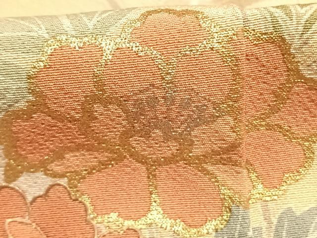 平和屋着物●訪問着　草花文　暈し染め　金銀彩　正絹　逸品　AABK1507fy