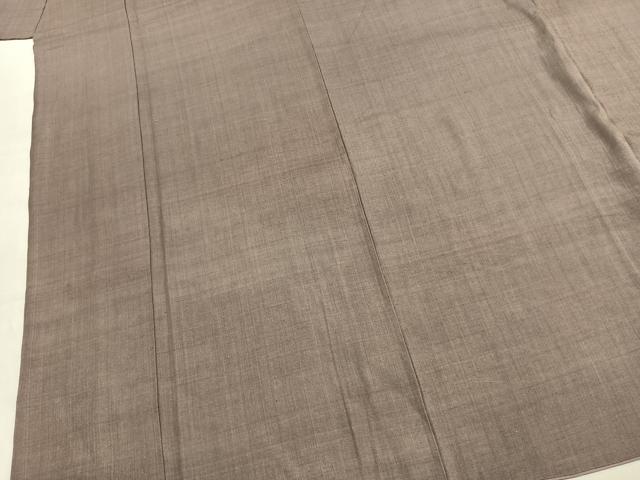 平和屋着物●結城紬　色無地　鳩羽鼠色　正絹　逸品　AABK1508fy