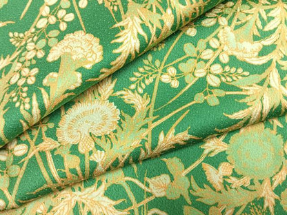 平和屋着物●上質な小紋　草花文　正絹　逸品　AABK1521fy