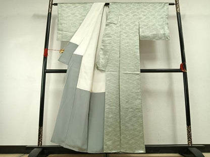 平和屋着物●上質な小紋　抽象文様　正絹　逸品　AABK1528fy