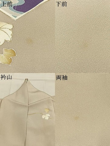 平和屋着物●訪問着　草花文　金彩　正絹　逸品　AABK1529fy