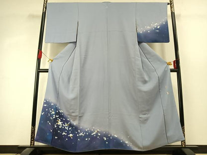 平和屋着物●訪問着　作家物　舞桜文　暈し染め　鈴乃屋扱い　正絹　逸品　AABK1536fy