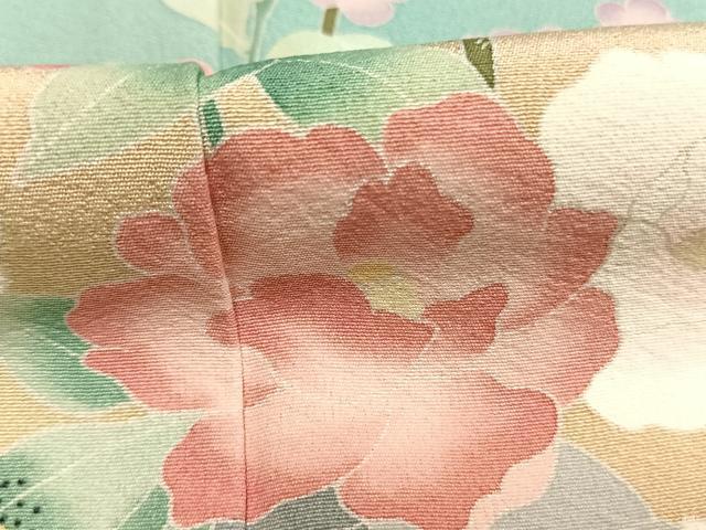 平和屋着物●訪問着　友禅　草花文　暈し染め　正絹　逸品　AABK1537fy