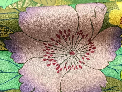 平和屋着物●豪華振袖　草花文　正絹　逸品　AABK1542fy