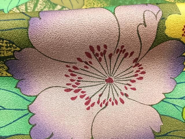 平和屋着物●豪華振袖　草花文　正絹　逸品　AABK1542fy