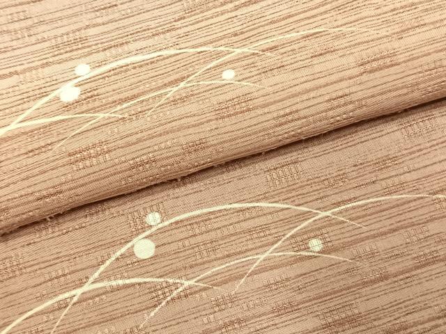 平和屋着物●上質な小紋　紬地　花織　露芝文　正絹　逸品　AABK1549fy