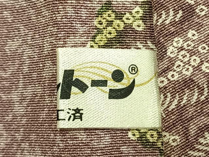 平和屋着物●道中着 松竹梅 正絹 逸品 AABK1554fy