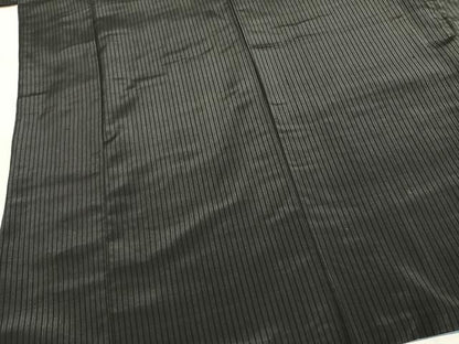 平和屋着物●お召 縞 正絹 逸品 AABK1563fy