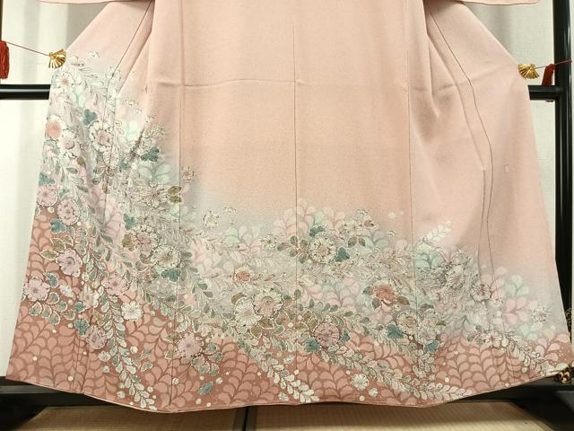 平和屋着物●訪問着　作家物　辻が花　絞り　暈し染め　正絹　逸品　未使用　AABK1565fy
