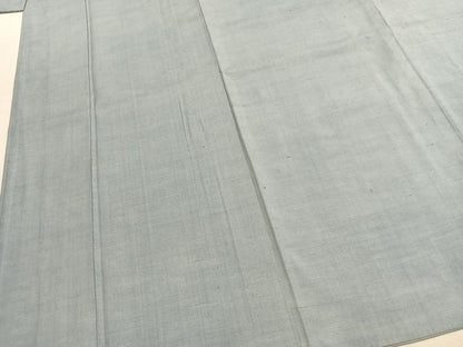 平和屋着物●結城紬　色無地　水色　正絹　逸品　AABK1572fy