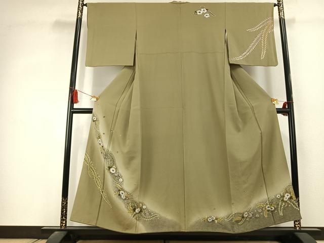 平和屋着物●訪問着　辻が花　絞り　暈し染め　正絹　逸品　AABK1573fy