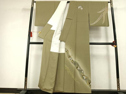 平和屋着物●訪問着　辻が花　絞り　暈し染め　正絹　逸品　AABK1573fy