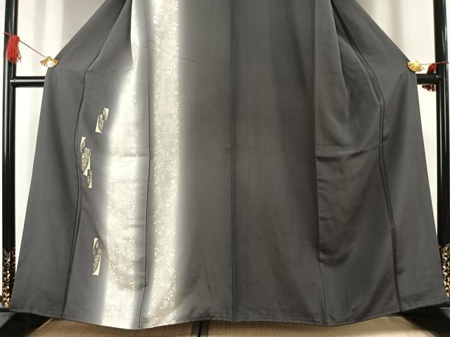 平和屋着物●訪問着　色紙重ね花間道　暈し染め　金銀彩　正絹　逸品　AABK1574fy