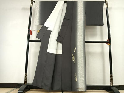 平和屋着物●訪問着　色紙重ね花間道　暈し染め　金銀彩　正絹　逸品　AABK1574fy