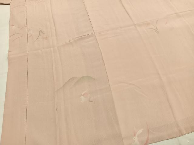 平和屋着物●長襦袢　袷　作家物　兎　わらべ唄　正絹　逸品　AABK1576fy