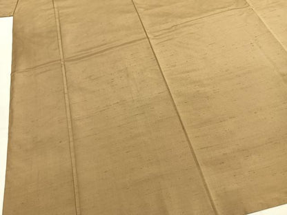 平和屋着物●上質な紬　色無地　桑染色　正絹　逸品　AABK1577fy