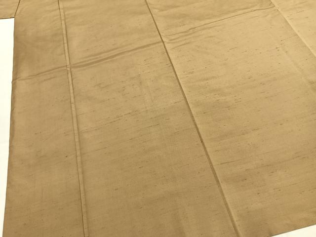 平和屋着物●上質な紬　色無地　桑染色　正絹　逸品　AABK1577fy