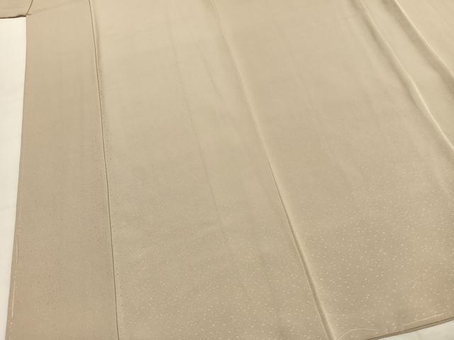 平和屋着物●上質な色無地　霞地紋　白橡色　正絹　逸品　未使用　AABK1578fy